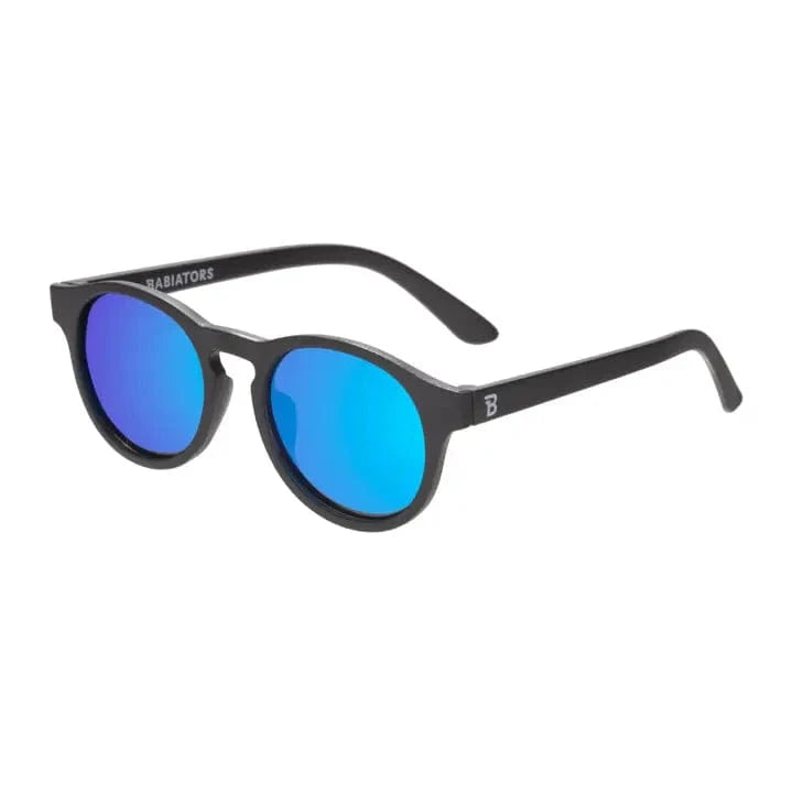 Jet Black with Cobalt Blue Polarized Lenses Keyhole Sunglasses Babiators Lil Tulips