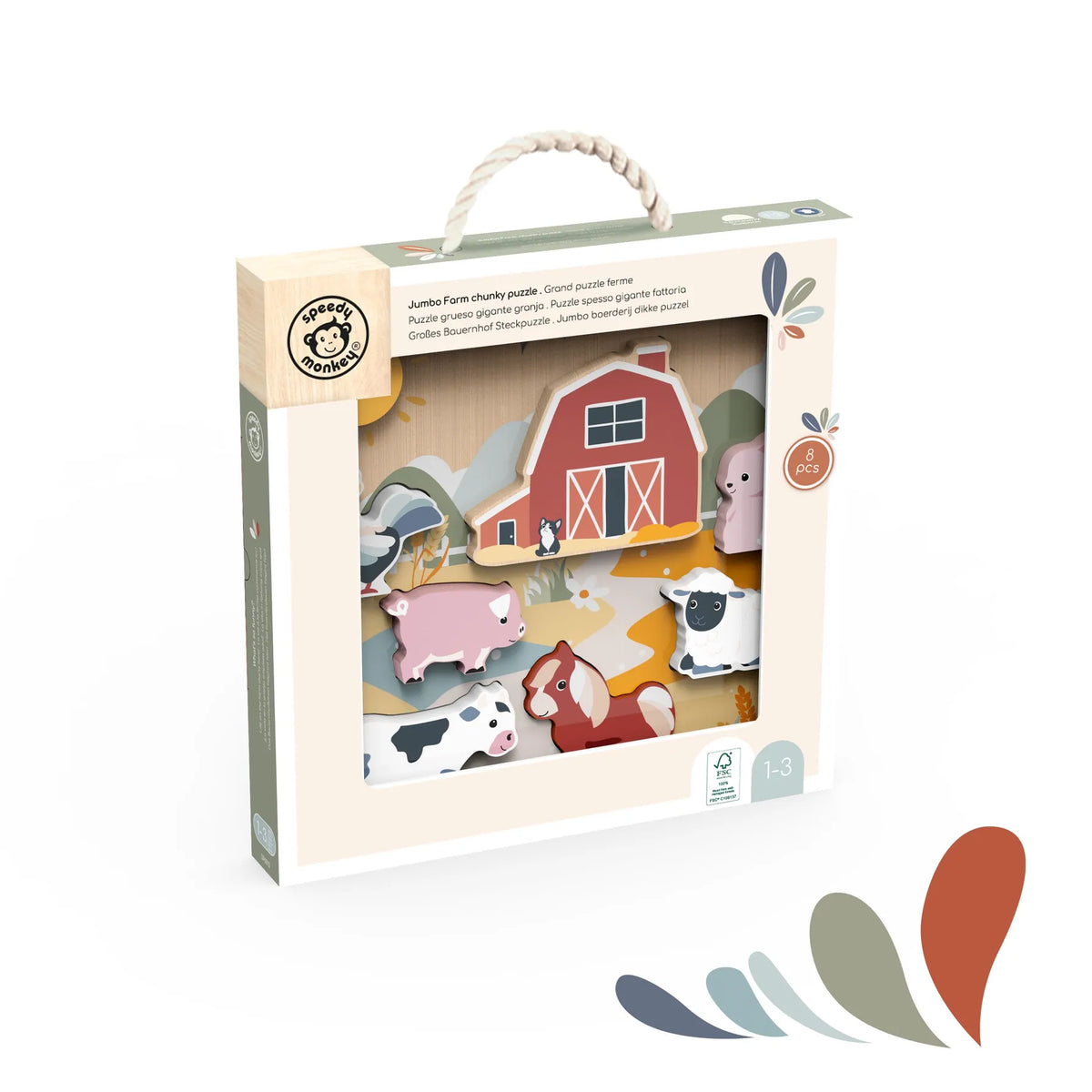 Jumbo Farm Chunky Puzzle Speedy Monkey Lil Tulips