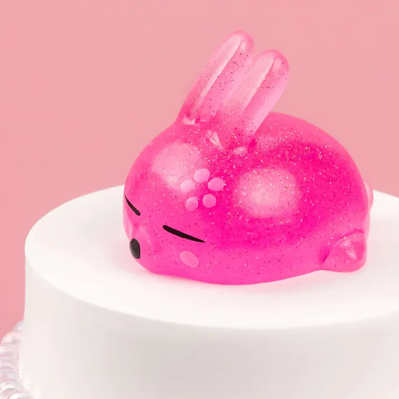 Jumbo Glitter Mochi Squishy Toy Pink Bunny Kawaii Slime Company Lil Tulips