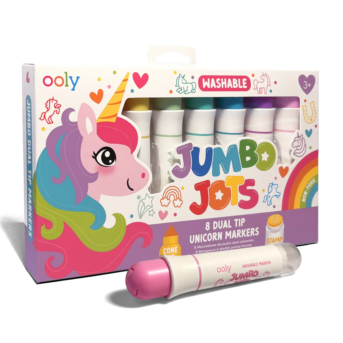 Jumbo Jots Dual Tip Unicorn Markers - Set of 8 OOLY Lil Tulips