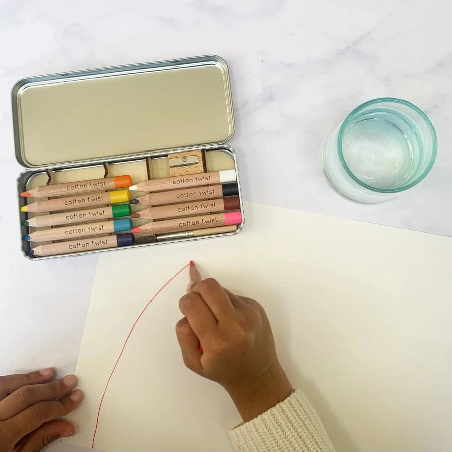 Jumbo Watercolour Pencils Tin Cotton Twist Lil Tulips