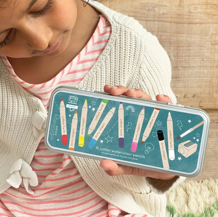 Jumbo Watercolour Pencils Tin Cotton Twist Lil Tulips