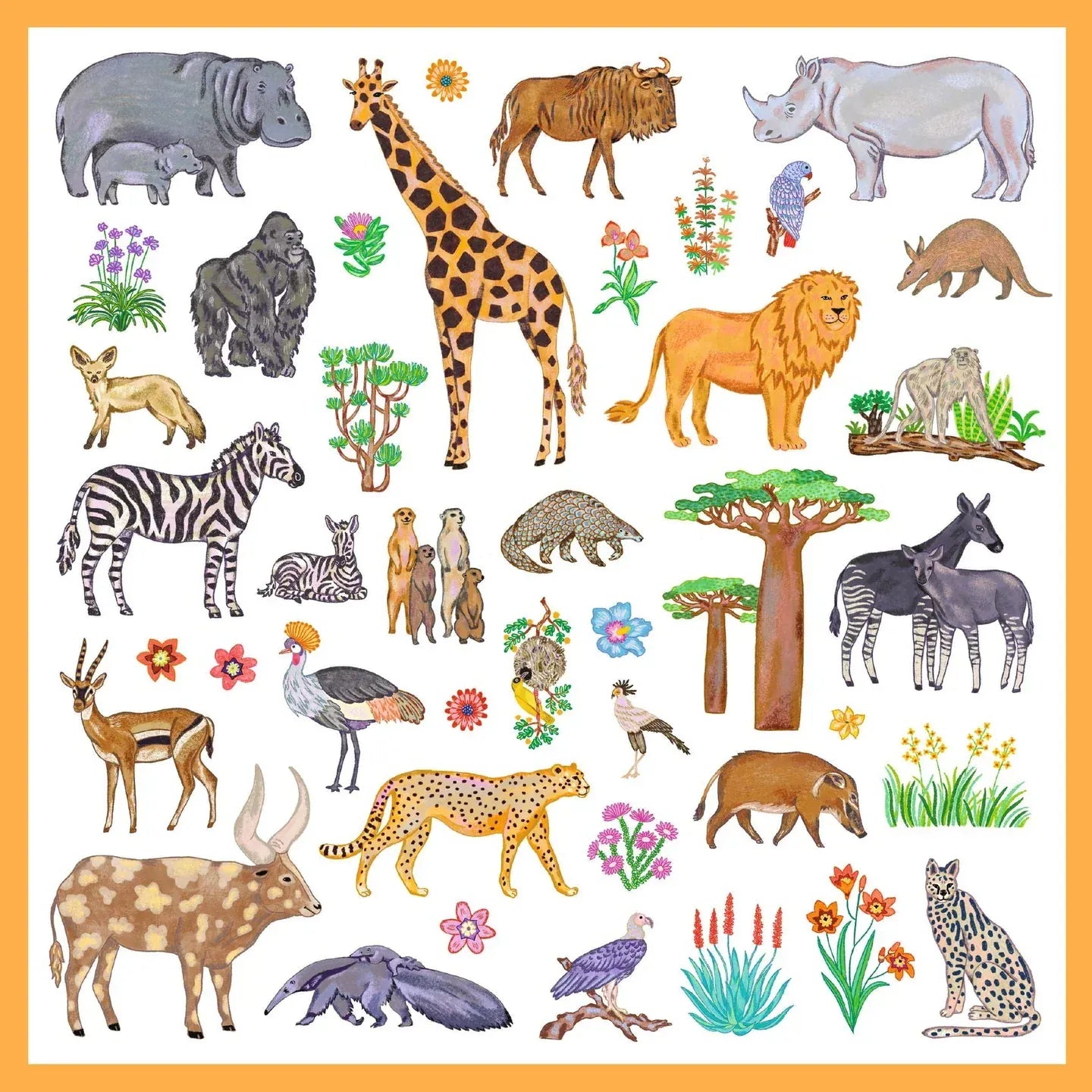 Kenya Sticker Sheets Djeco Lil Tulips