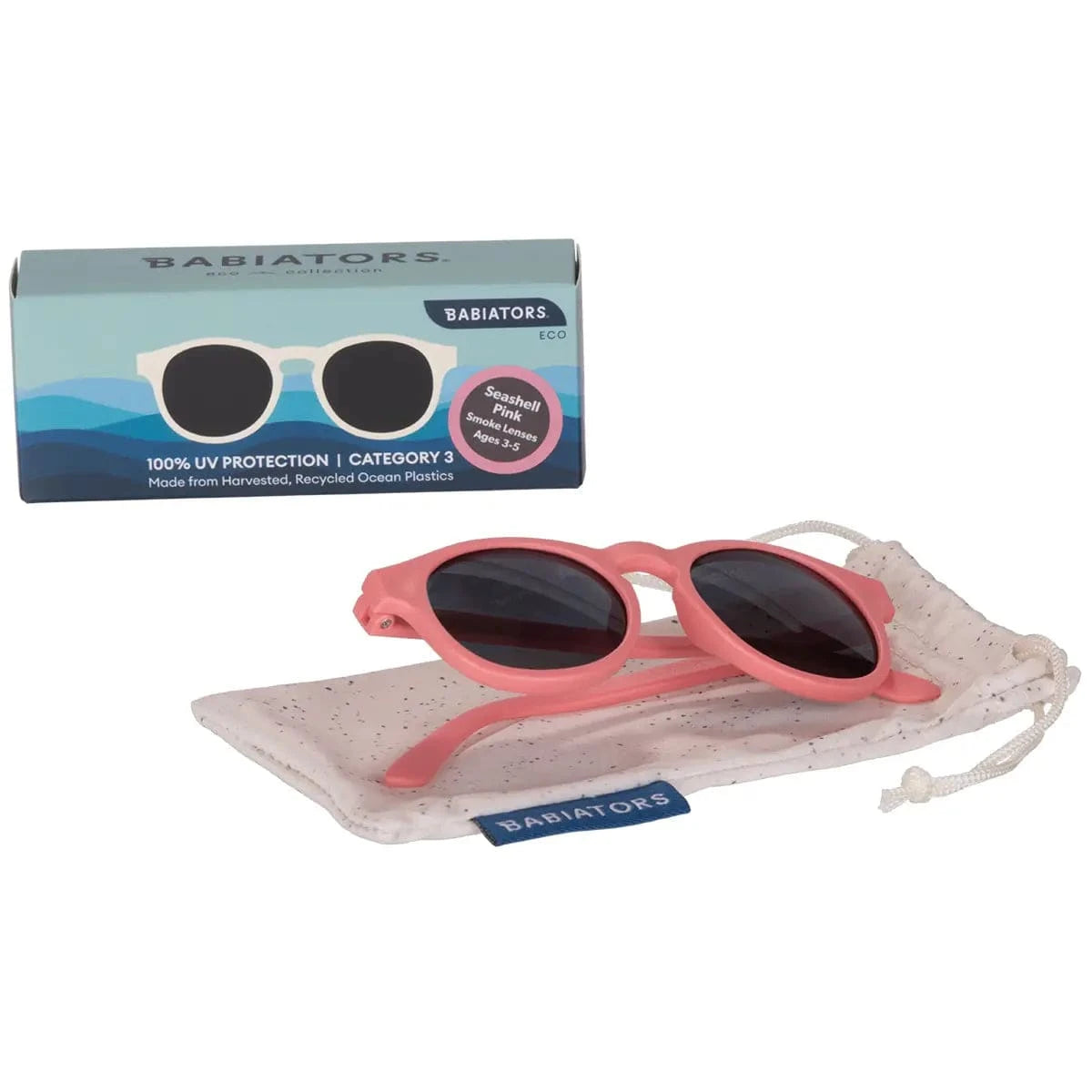 Kids Eco Collection: Keyhole Sunglasses in Seashell Pink Babiators Lil Tulips