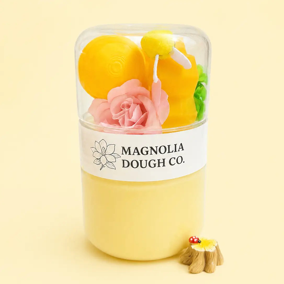 Kids Sensory Play Dough Jar - Busy Bee Garden Magnolia Dough Lil Tulips