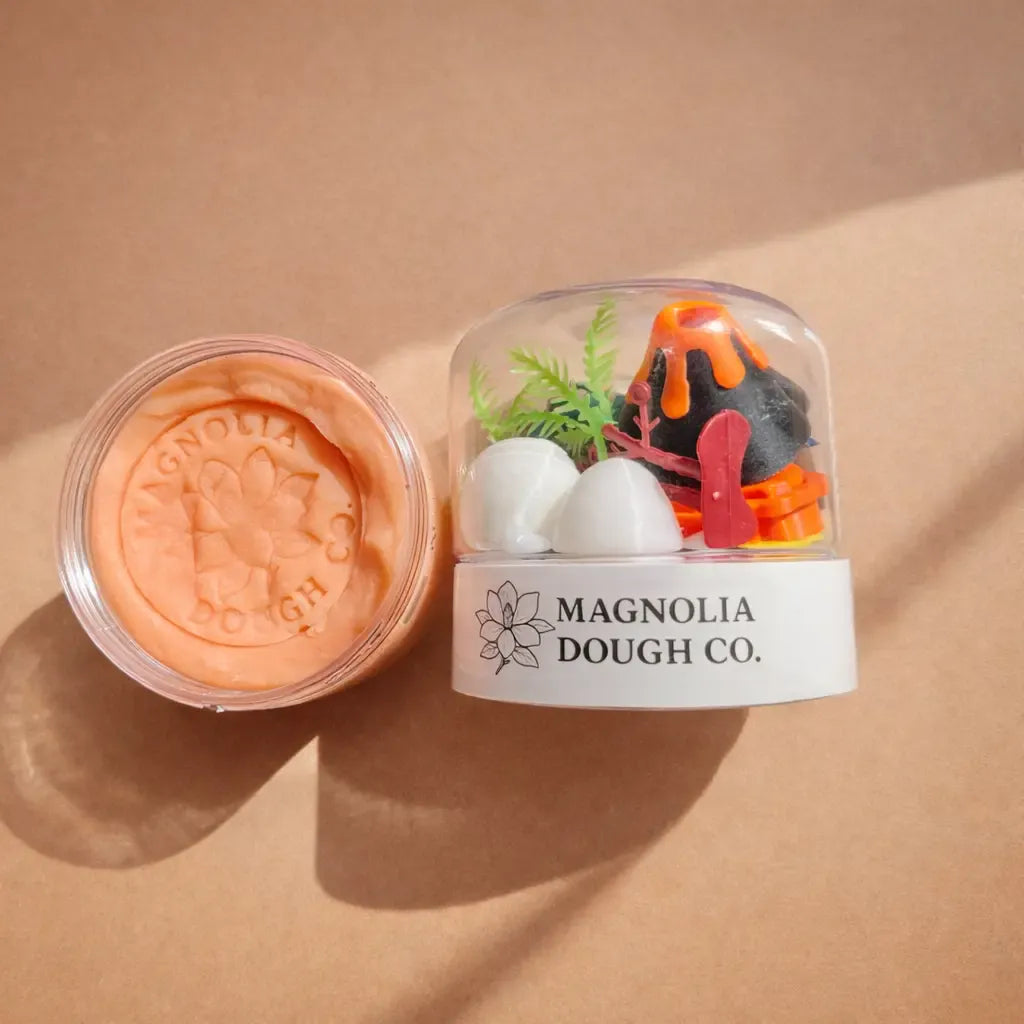 Kids Sensory Play Dough Jar - Dino Magnolia Dough Lil Tulips