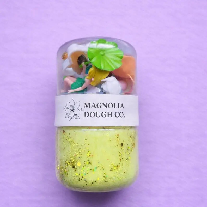 Kids Sensory Play Dough Jar - Fairy Garden Magnolia Dough Lil Tulips