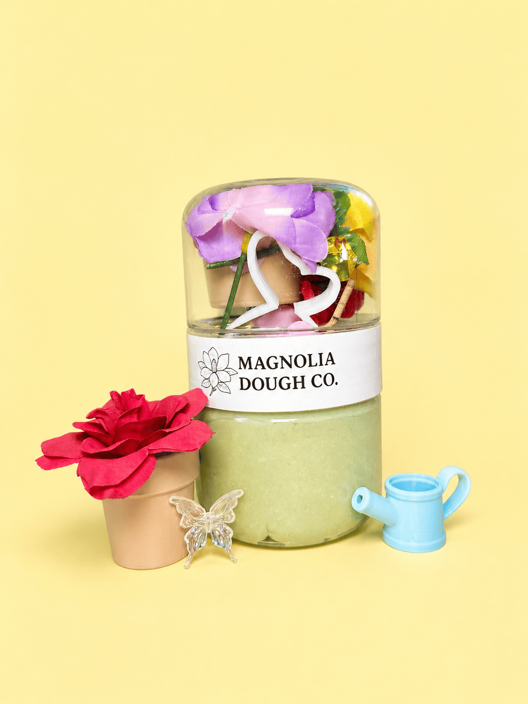 Kids Sensory Play Dough Jar - Flower Garden Magnolia Dough Lil Tulips