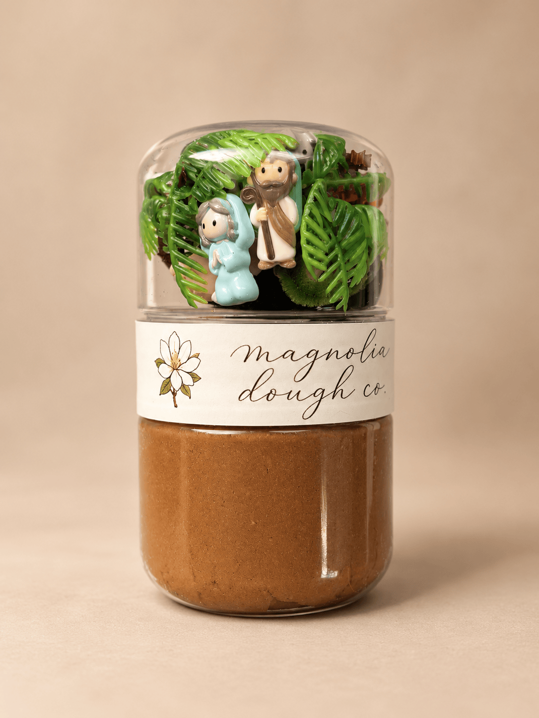 Kids Sensory Play Dough Jar - Nativity Christmas Magnolia Dough Lil Tulips