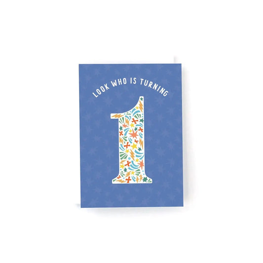 Kids Super Hero MINI Birthday Card - Choose a Number 1-5 Pedaller Designs Lil Tulips