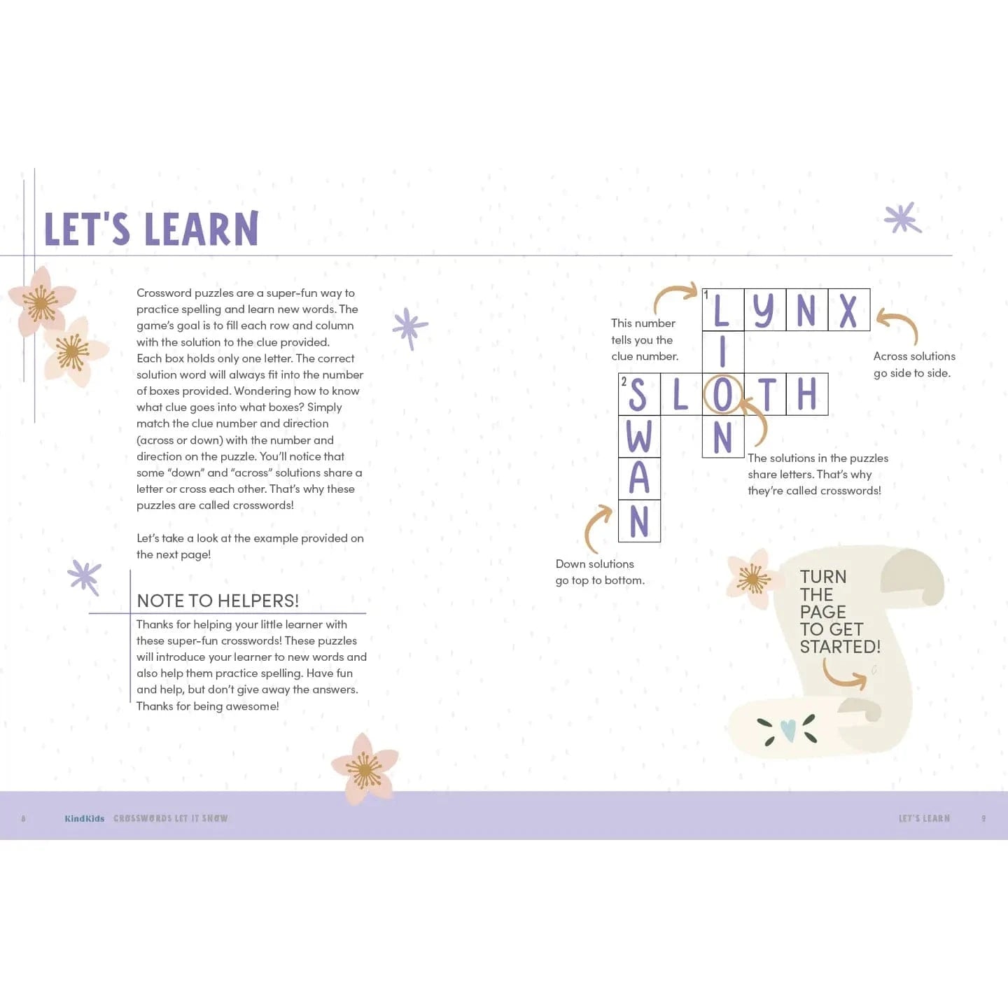 Kindkids Crosswords: Let It Snow Schiffer Kids Lil Tulips