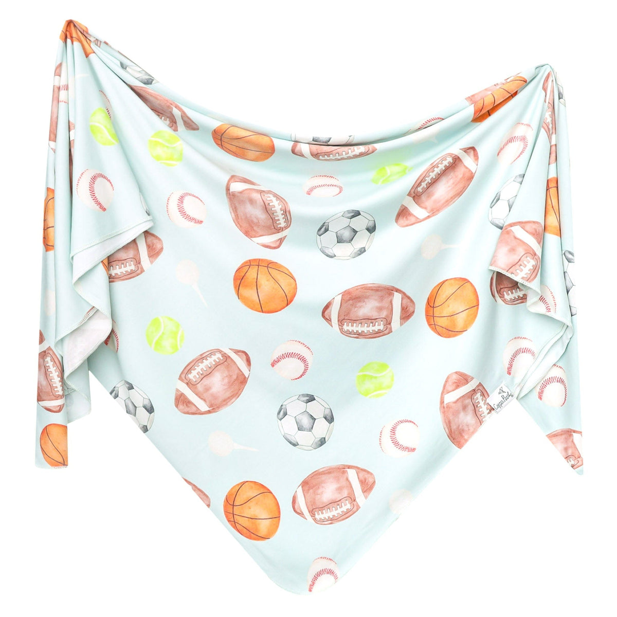 Knit Swaddle Blanket - Sports Medley Copper Pearl Lil Tulips