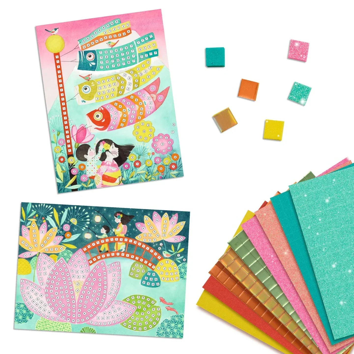 Kyoto Sticker Mosaic Craft Kit Djeco Lil Tulips