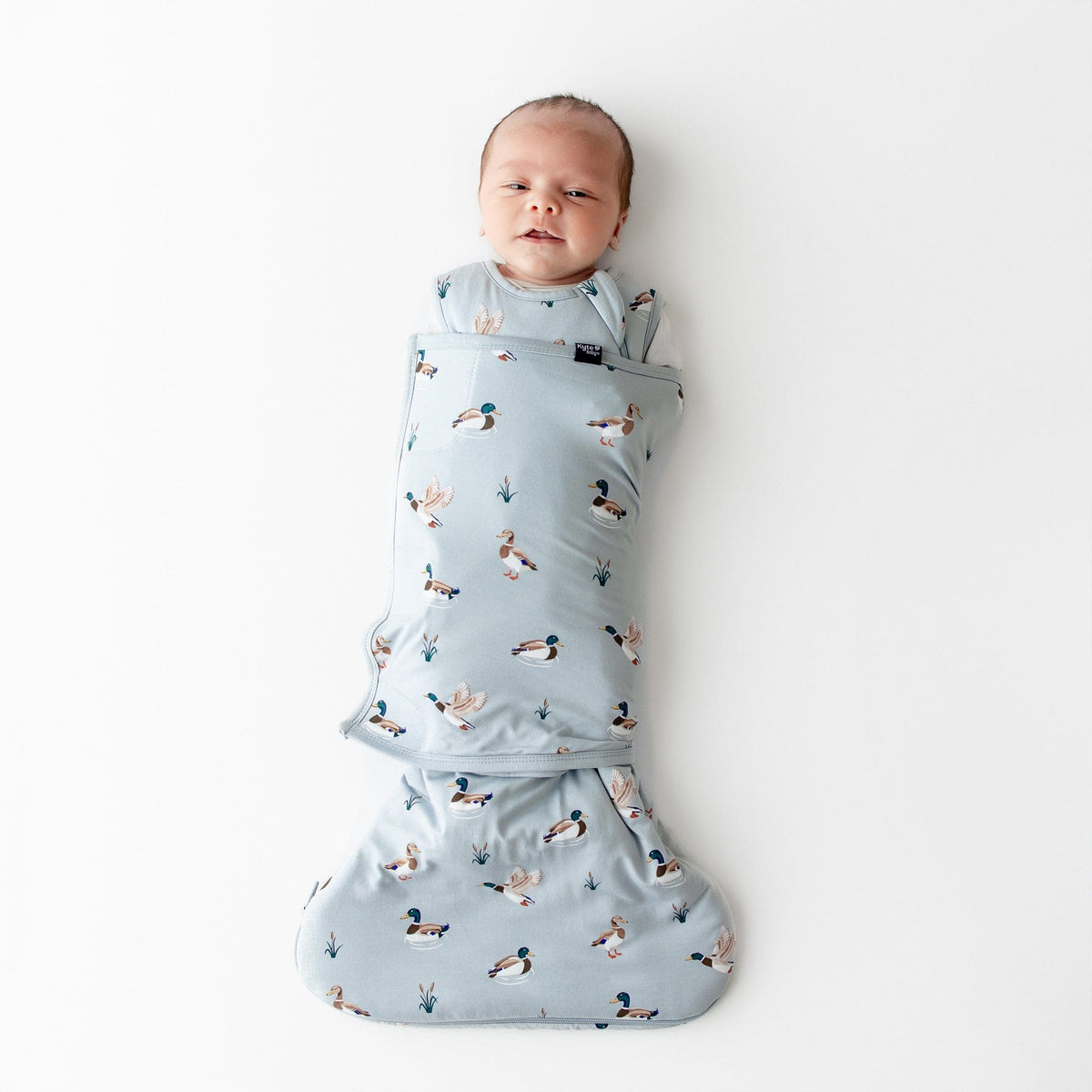 Kyte Baby Sleep Bag Swaddler in Mallard Duck 1.0 TOG, size XS