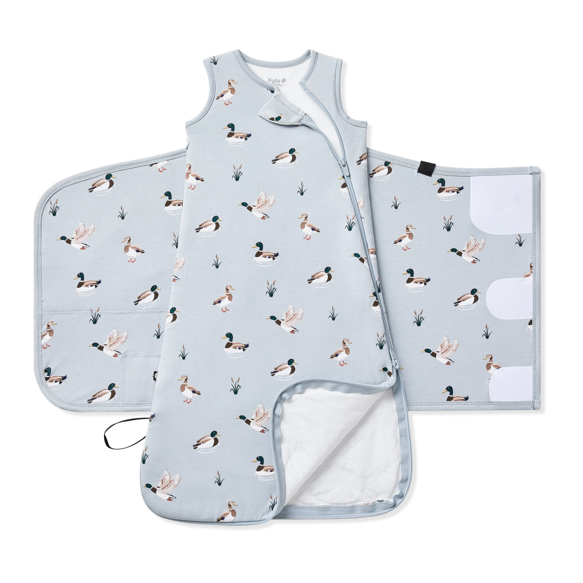 Kyte Baby Sleep Bag Swaddler in Mallard Duck 1.0 TOG, size XS
