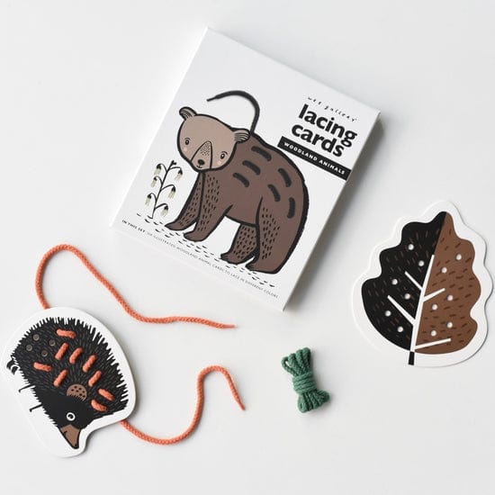 Lacing Cards - Woodland Animals Wee Gallery Lil Tulips