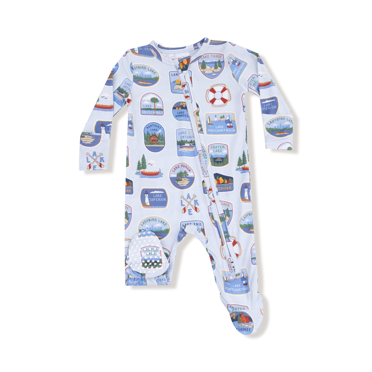 Lake Stickers - 2 Way Zipper Footie Angel Dear Lil Tulips