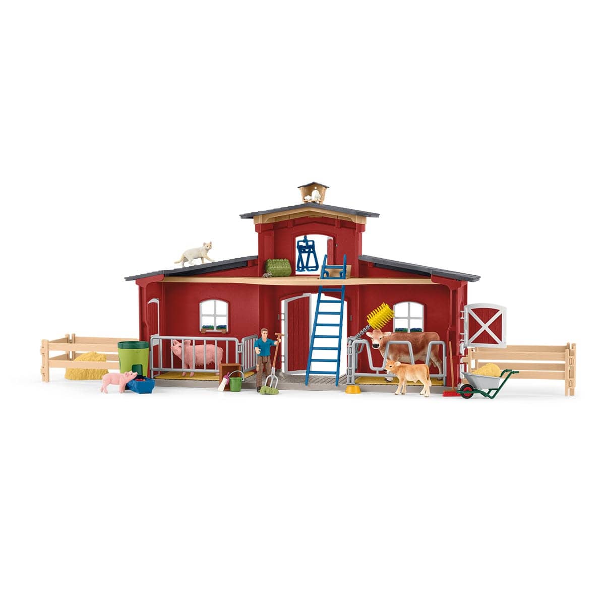 Large Red Barn Farm Figurine Toys Play Set Schleich Lil Tulips