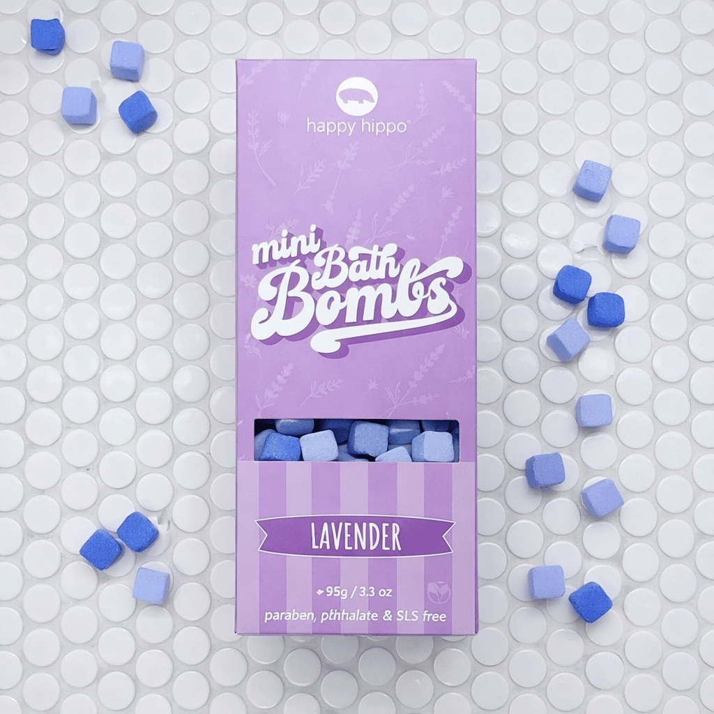 Lavender Mini Bubble Bombs- Box Happy Hippo Bath Lil Tulips