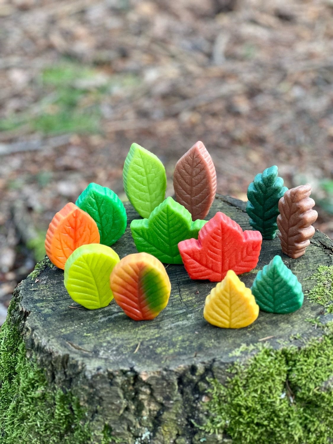 Leaves Sensory Play Stones Yellow Door US LLC Lil Tulips