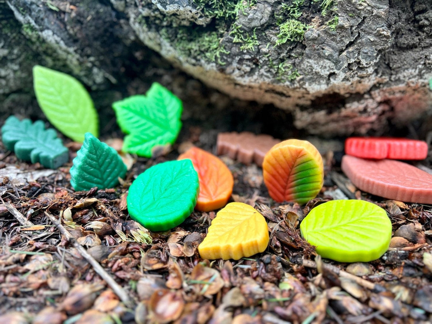 Leaves Sensory Play Stones Yellow Door US LLC Lil Tulips