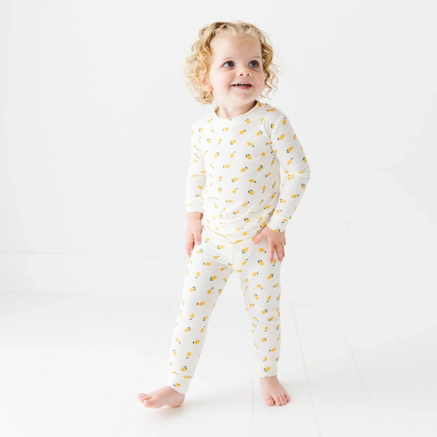 Lemons Small Ribbed Two-Piece Set Brave Little Ones Lil Tulips