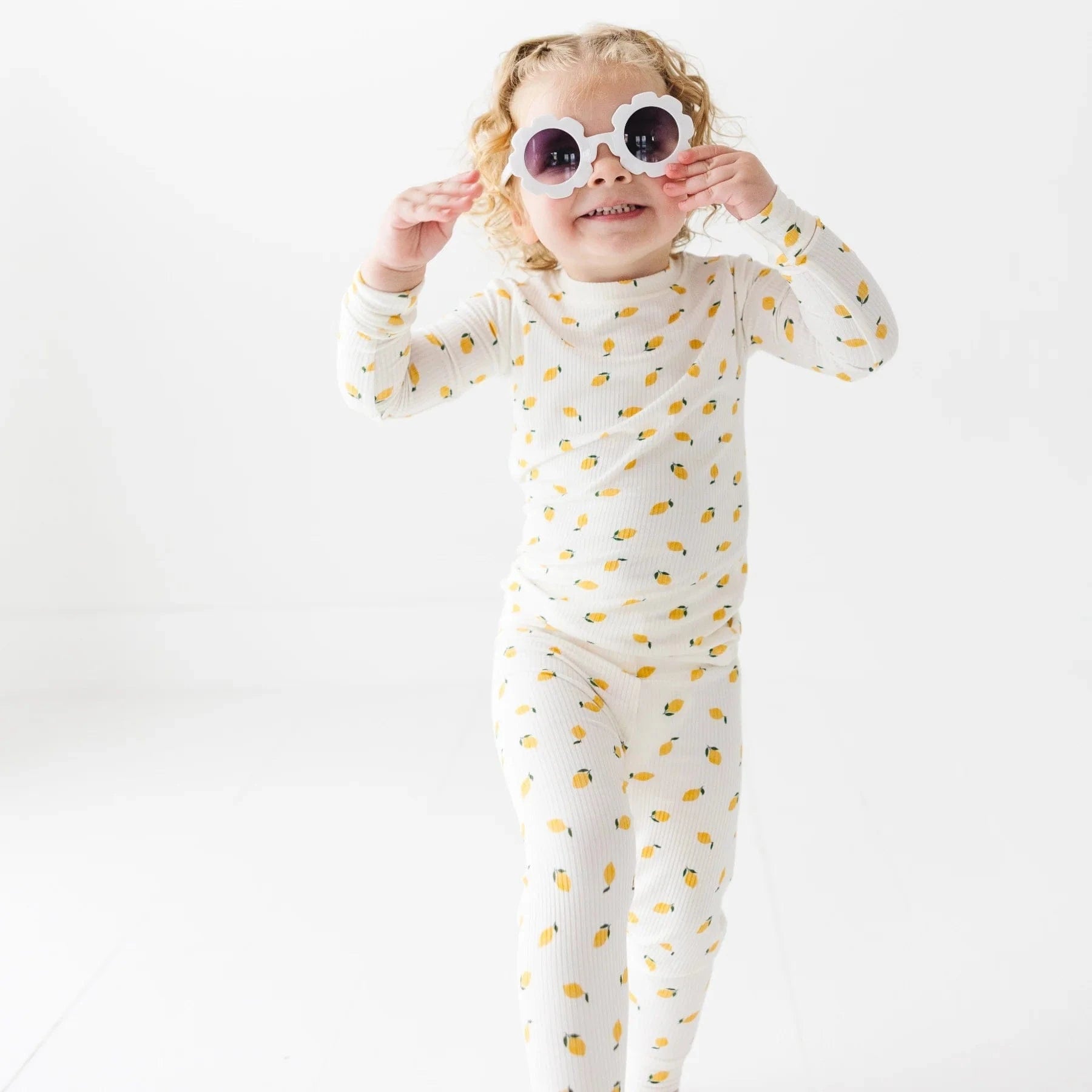 Lemons Small Ribbed Two-Piece Set Brave Little Ones Lil Tulips