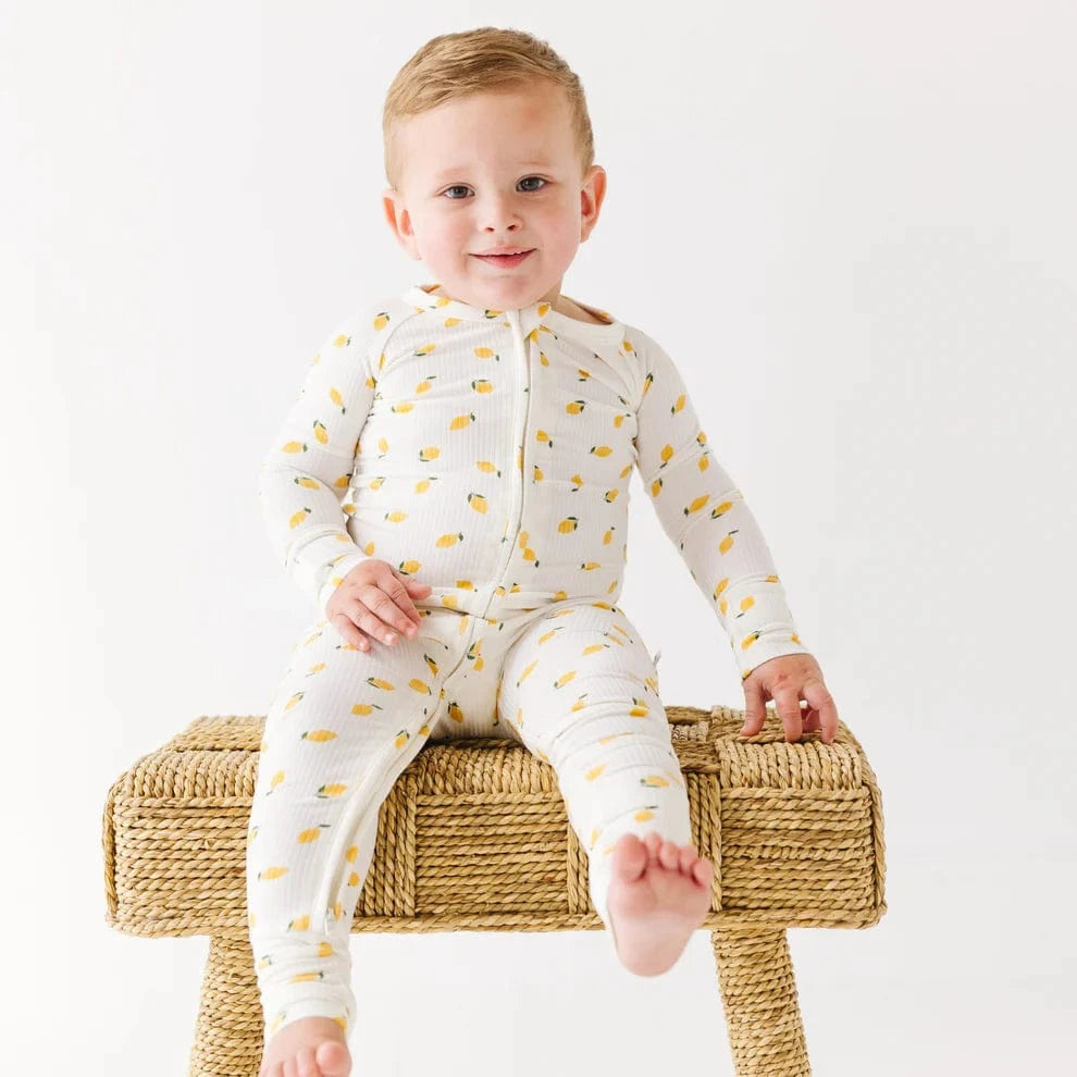 Lemons Small Ribbed Zip Romper Brave Little Ones Lil Tulips