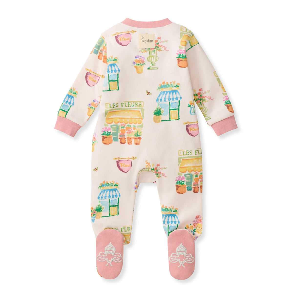 Les Fleurs Organic Cotton Sleep & Play Footed Burt's Bees Baby Lil Tulips