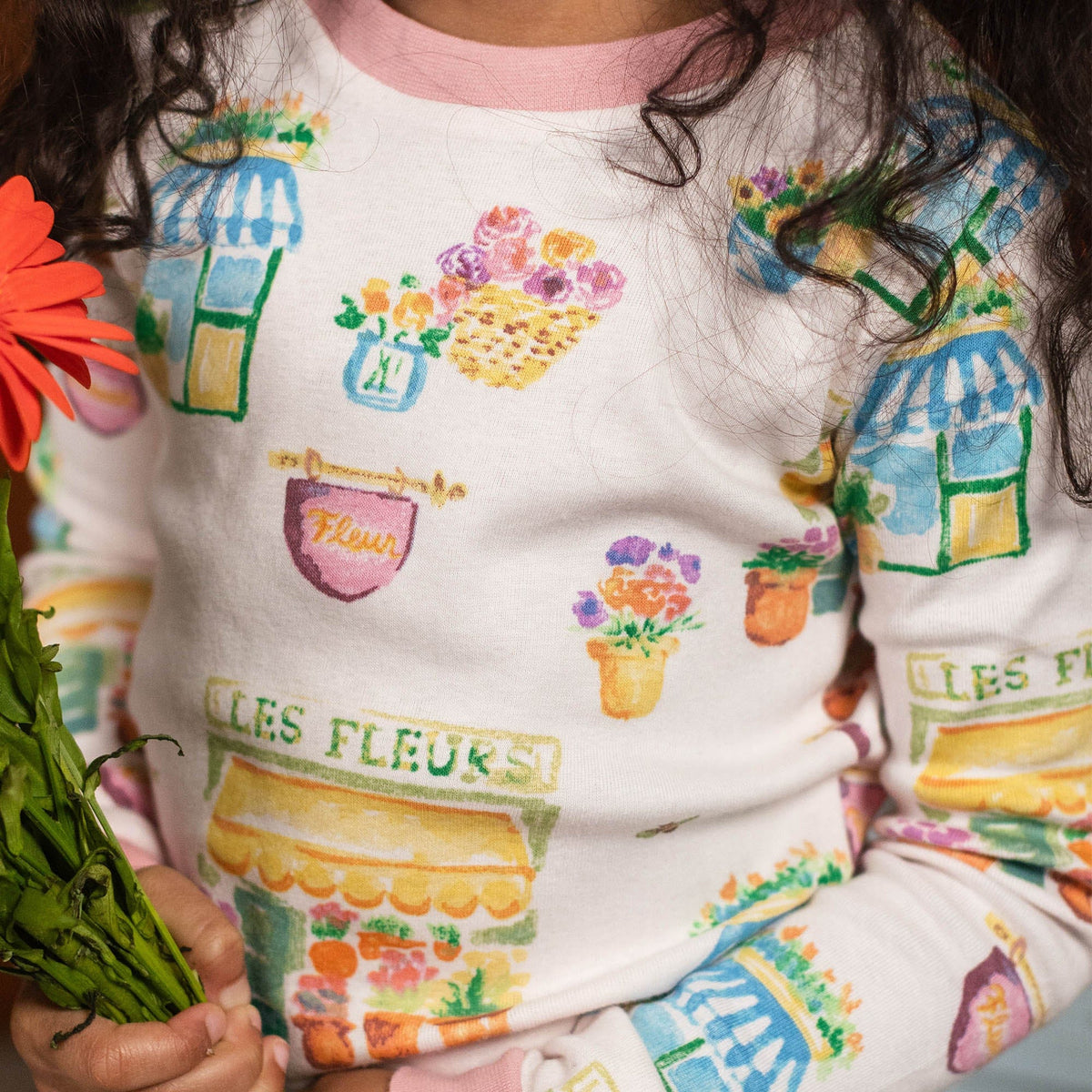 Les Fleurs Organic Cotton Sleep & Play Footed Burt's Bees Baby Lil Tulips
