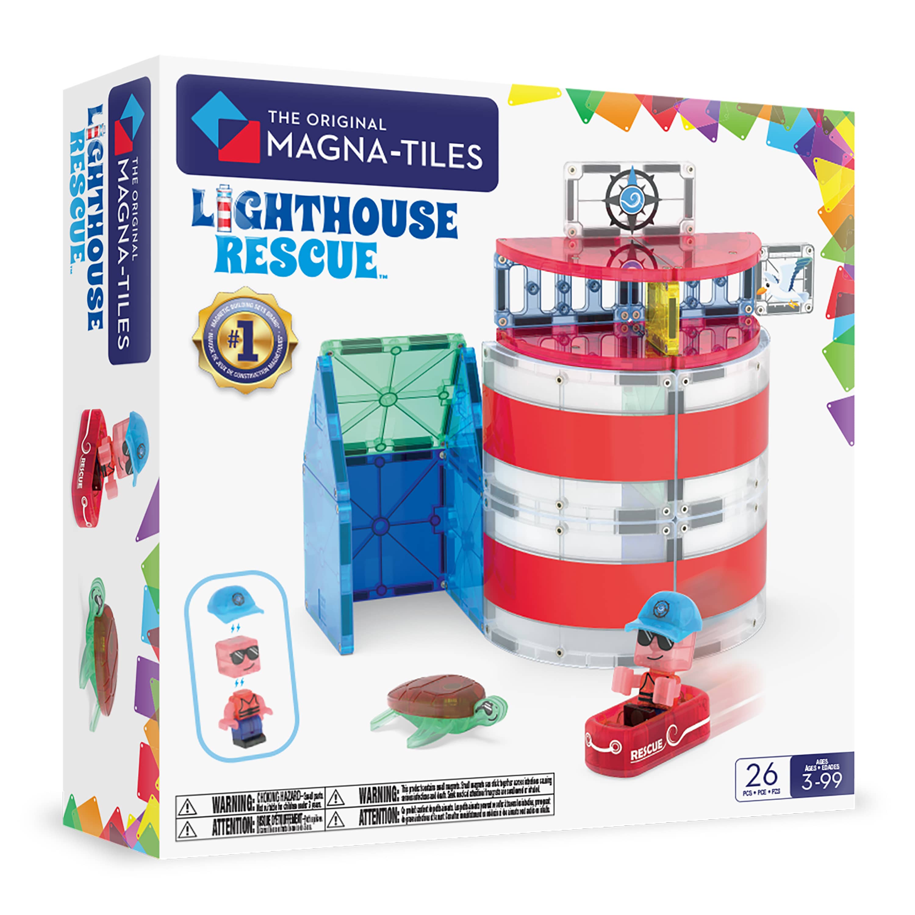 Lighthouse Rescue 26 Piece Set Magna-Tiles Lil Tulips