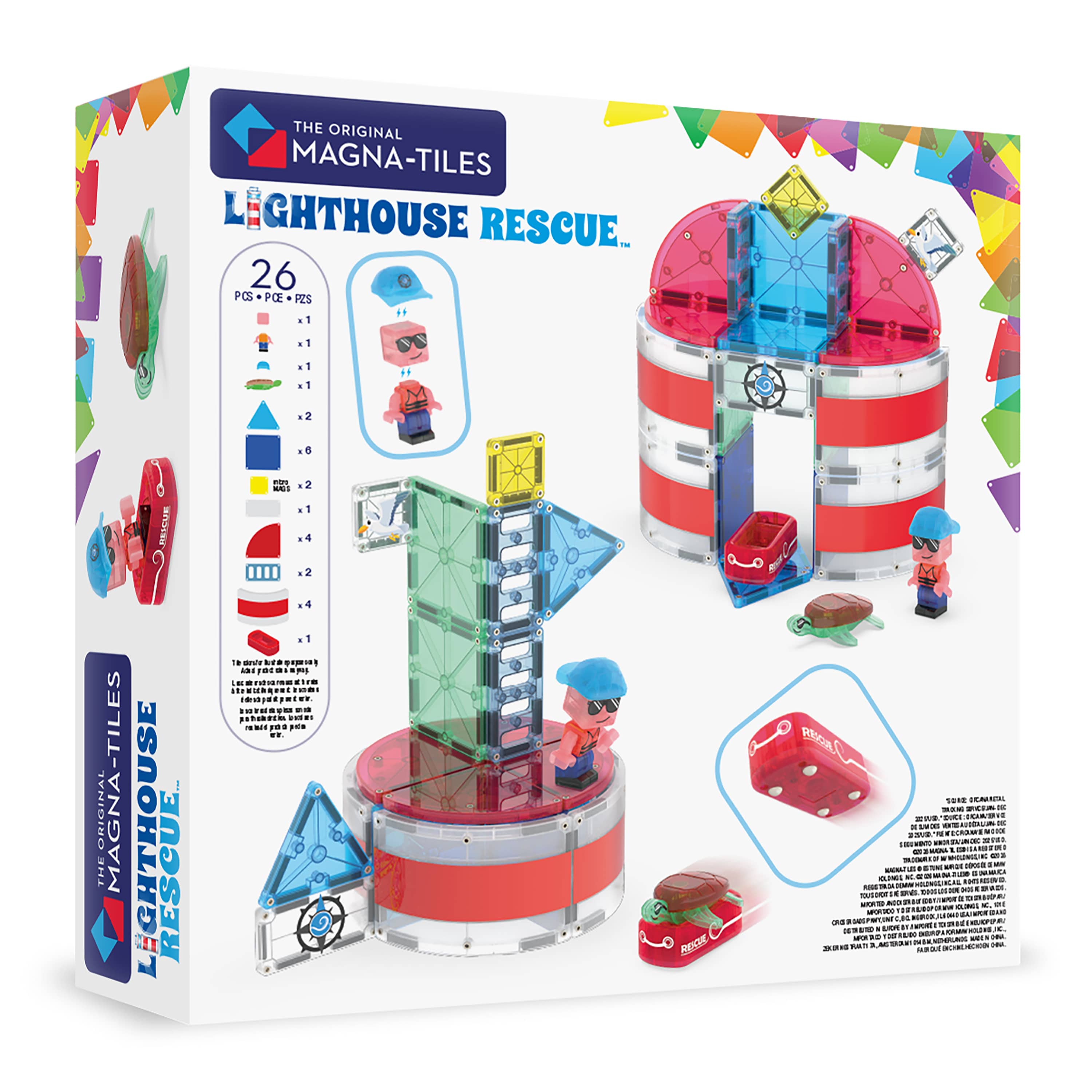 Lighthouse Rescue 26 Piece Set Magna-Tiles Lil Tulips