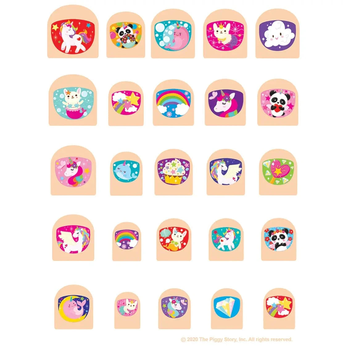 Lil' Fingers Nail Art- Unicorn Fantasy Girl Nation Lil Tulips