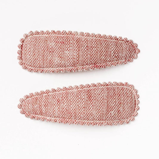 Linen Fabric Hair Clips - Berry Pink Frankie & Claude buble Lil Tulips