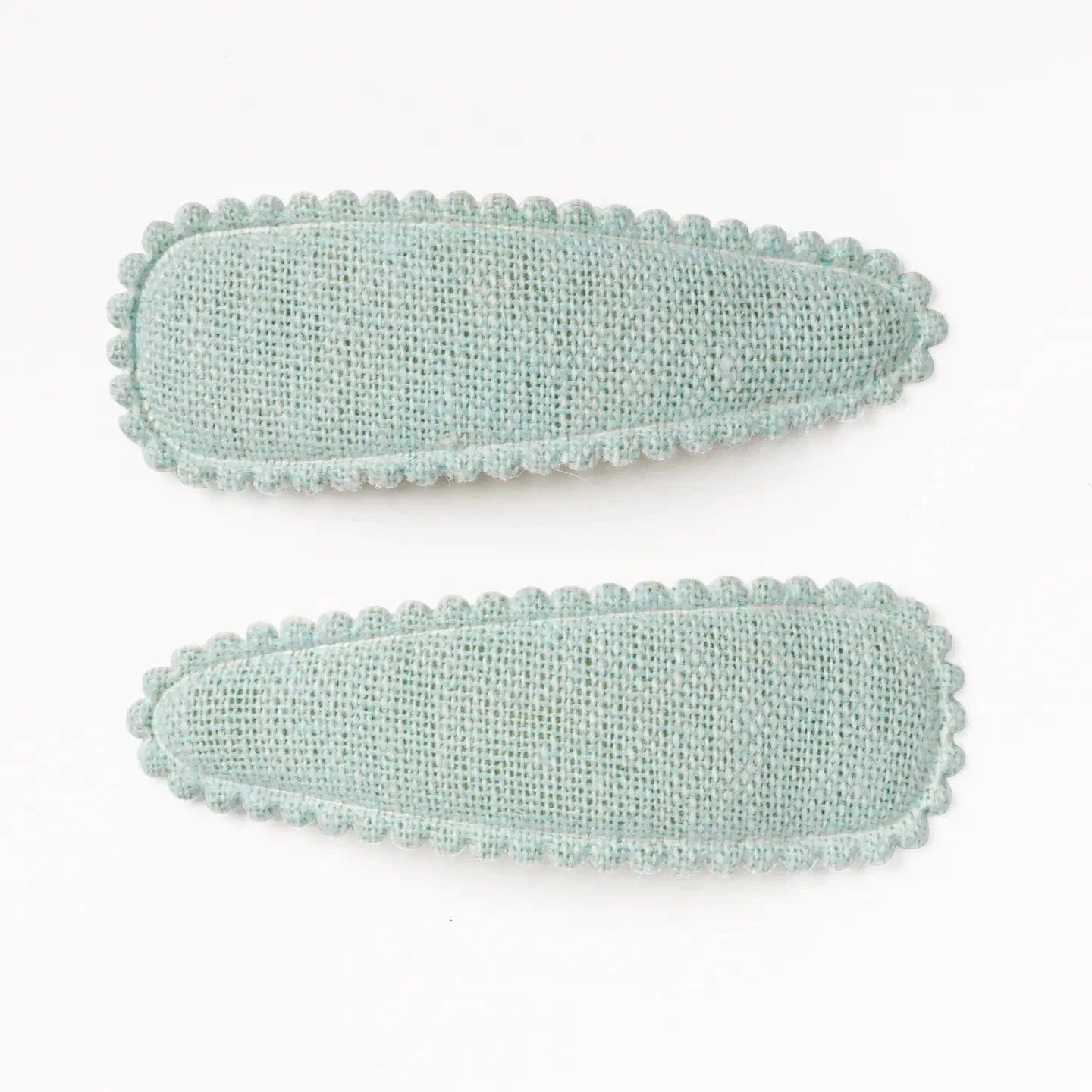 Linen Fabric Hair Clips - Powder Blue Frankie & Claude buble Lil Tulips