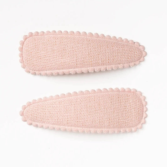 Linen Fabric Hair Clips - Rosewater Blush Frankie & Claude buble Lil Tulips