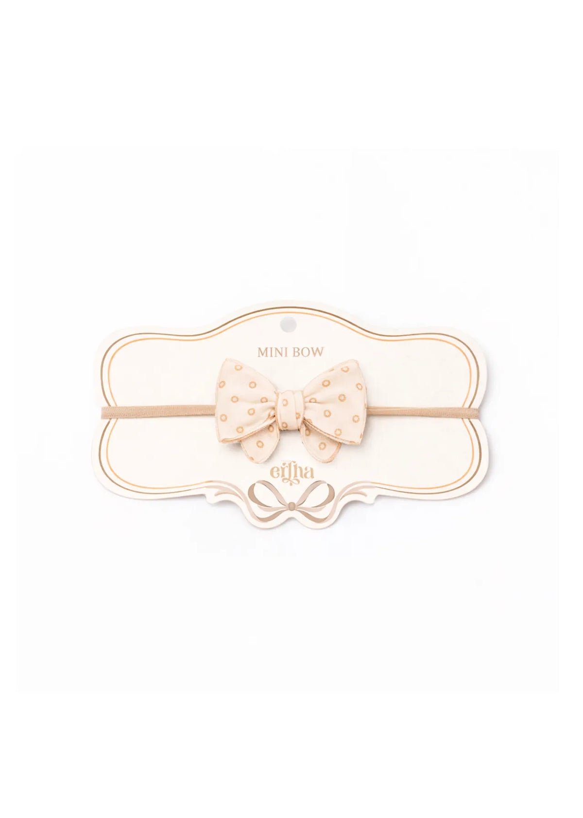 Little Bow Headband - Neutral Dots Mrs. Ertha Lil Tulips