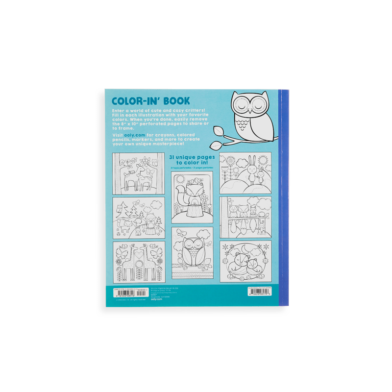Little Cozy Critters Color-in' Book OOLY Lil Tulips