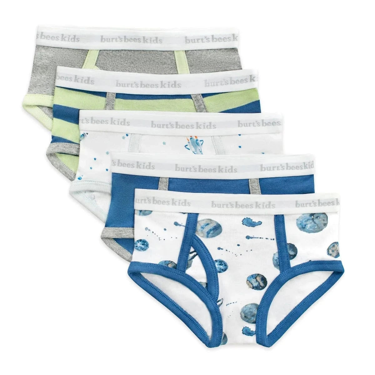 Little Planets & Space Shuttles Underwear - Set of 5 Burt's Bees Baby Lil Tulips
