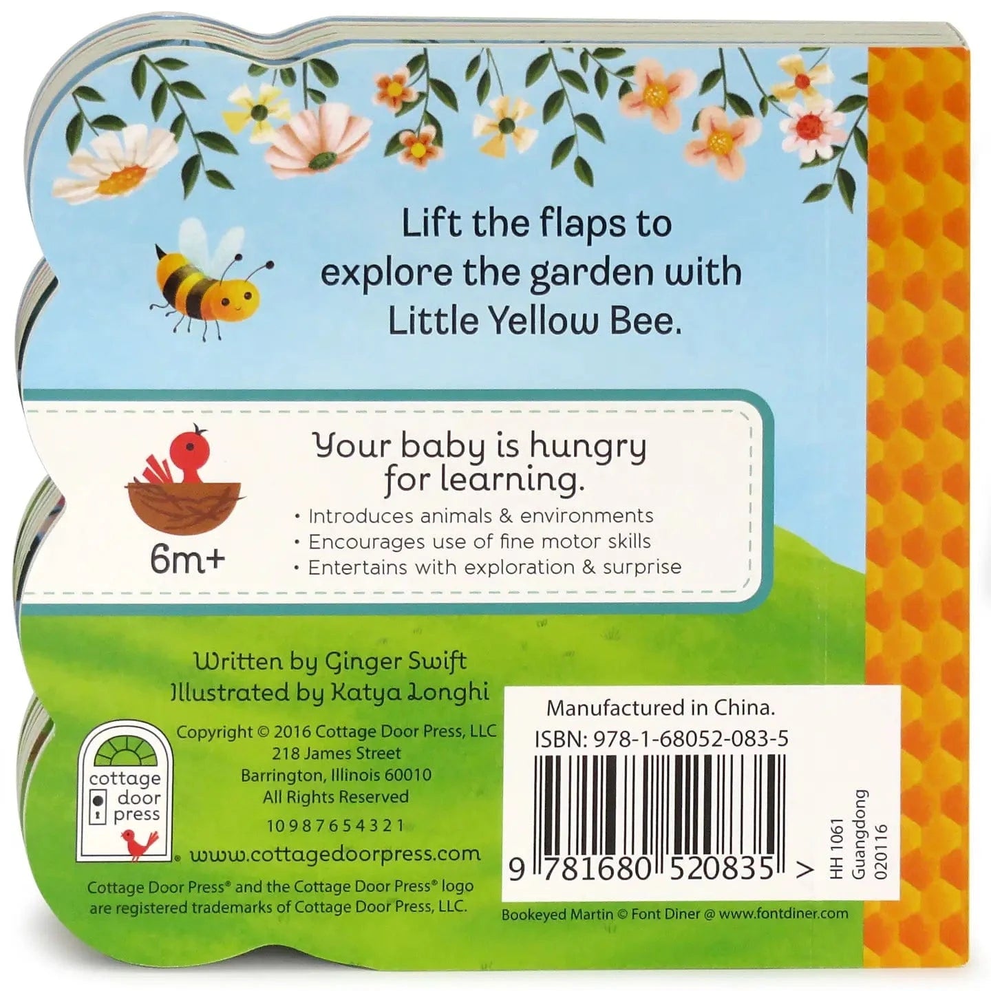 Little Yellow Bee Lift-A-Flap Board Book Cottage Door Press Books Lil Tulips