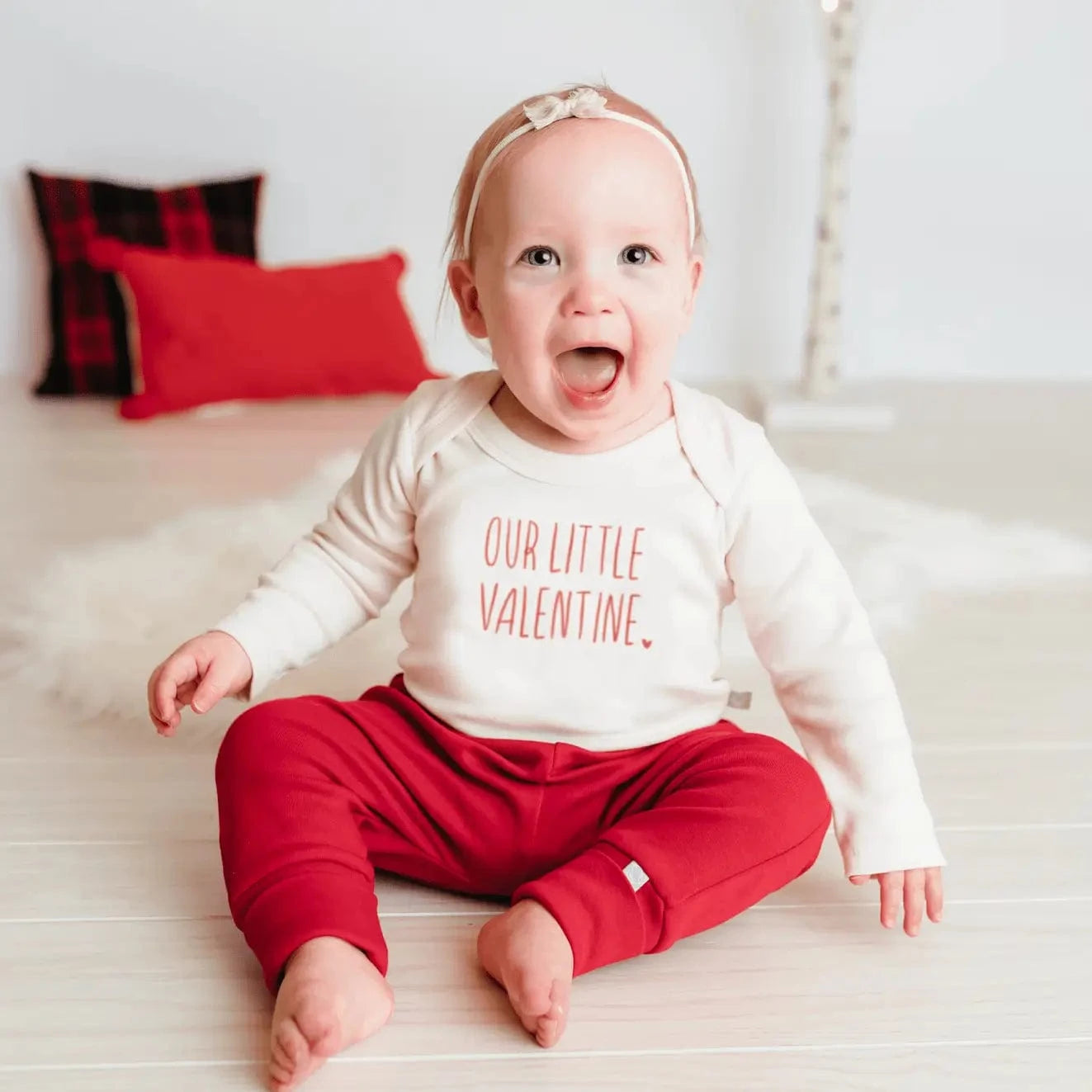 Long Sleeve Graphic Bodysuit | Little Valentine Finn + Emma Final Sale Lil Tulips
