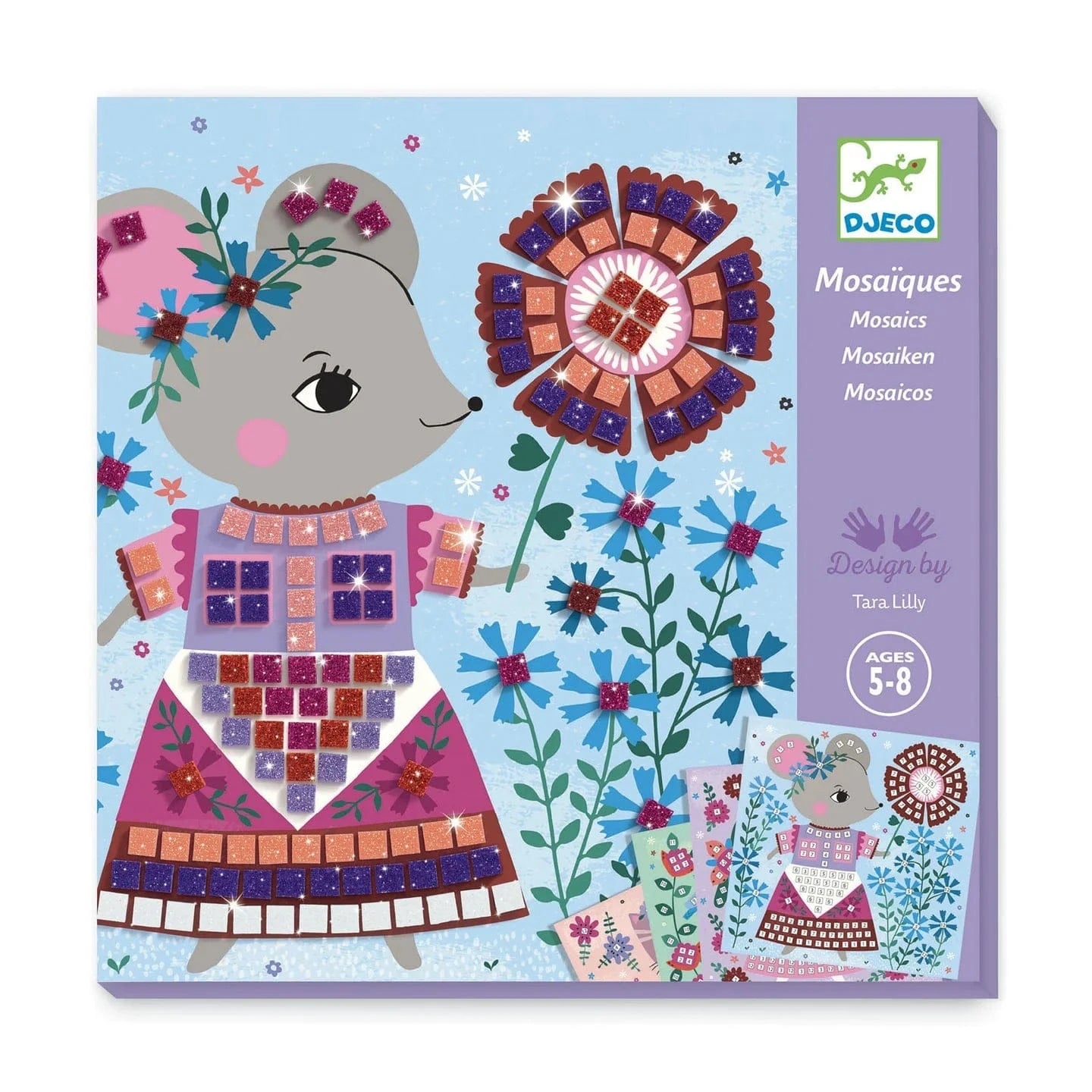 Lovely Pets Sticker Mosaic Craft Kit Djeco Lil Tulips