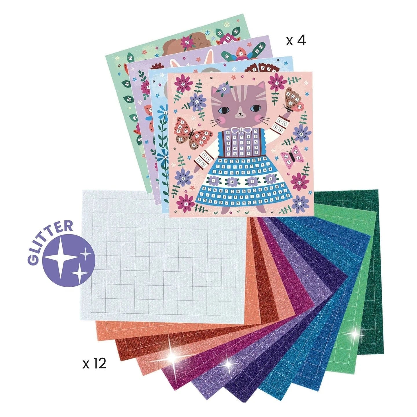 Lovely Pets Sticker Mosaic Craft Kit Djeco Lil Tulips