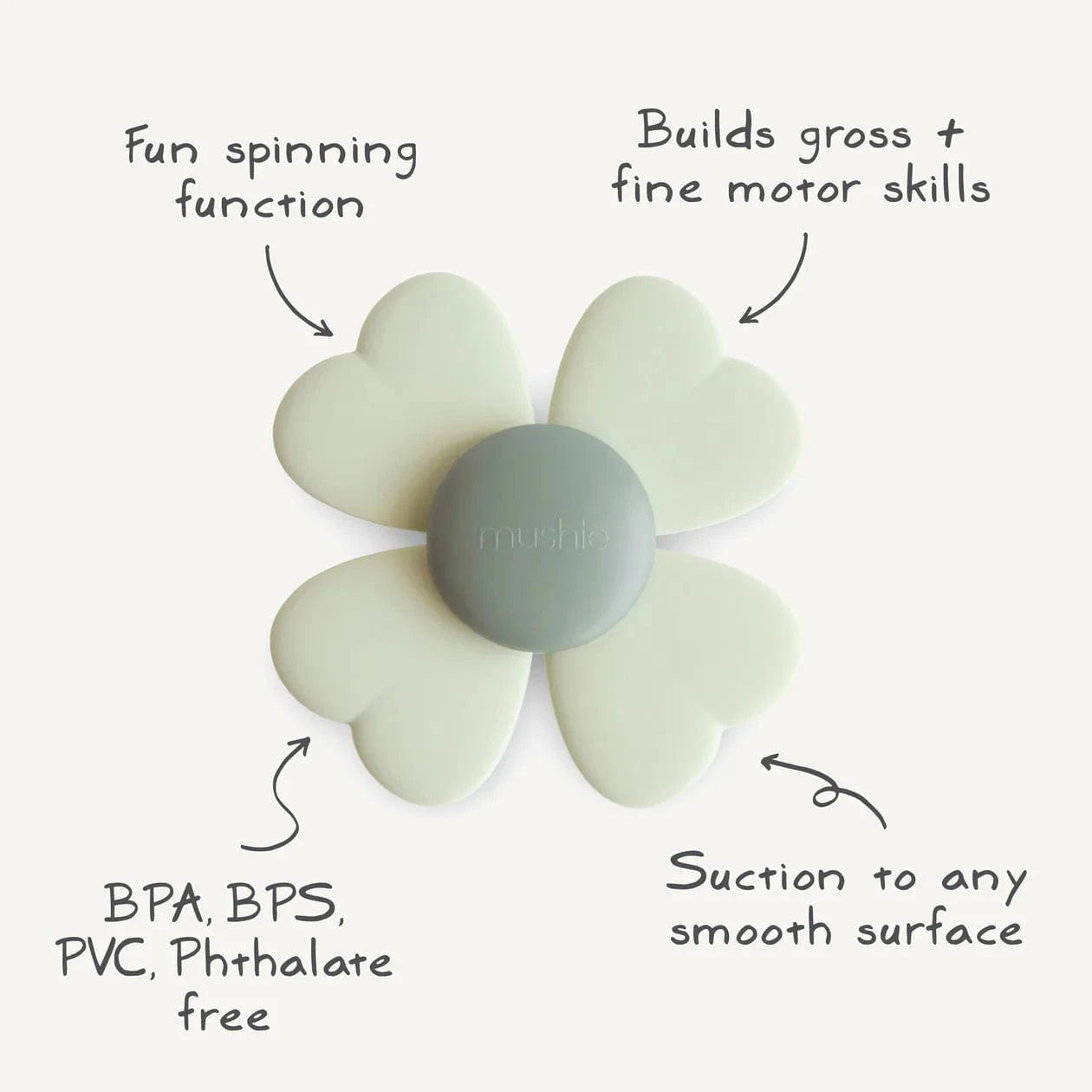 Lucky Suction Spinner Toy Mushie Lil Tulips
