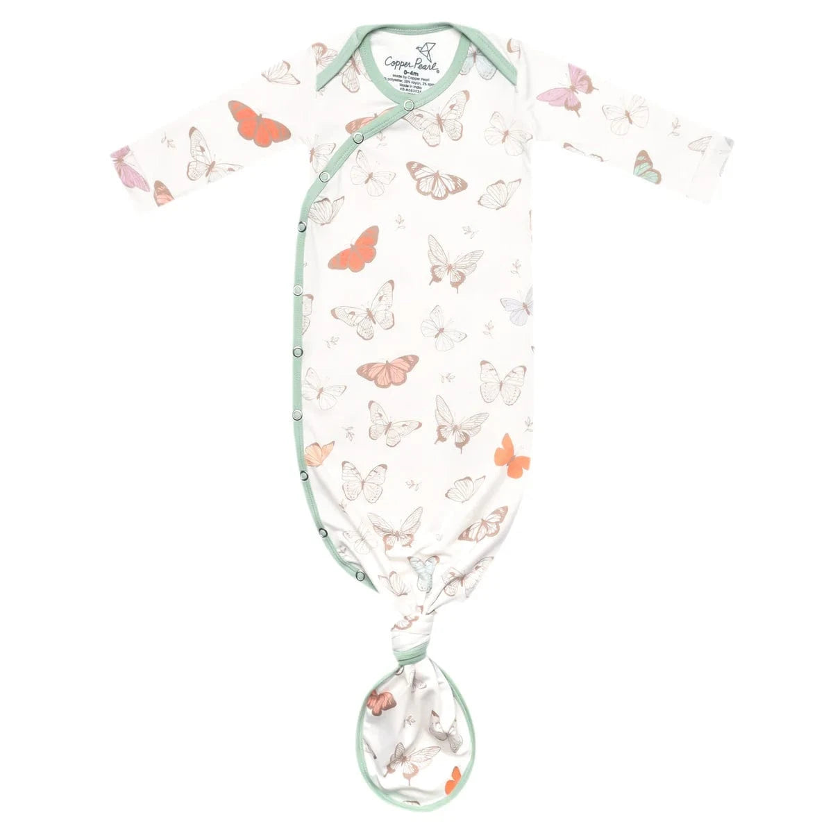 Luna Newborn Knotted Gown Copper Pearl Lil Tulips