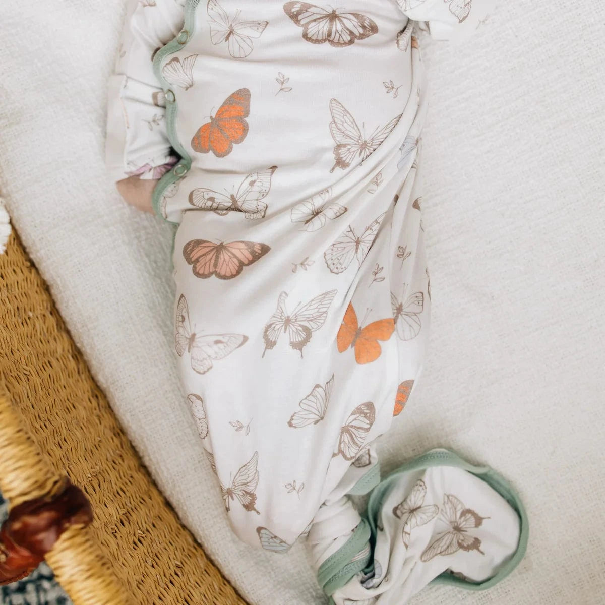 Luna Newborn Knotted Gown Copper Pearl Lil Tulips