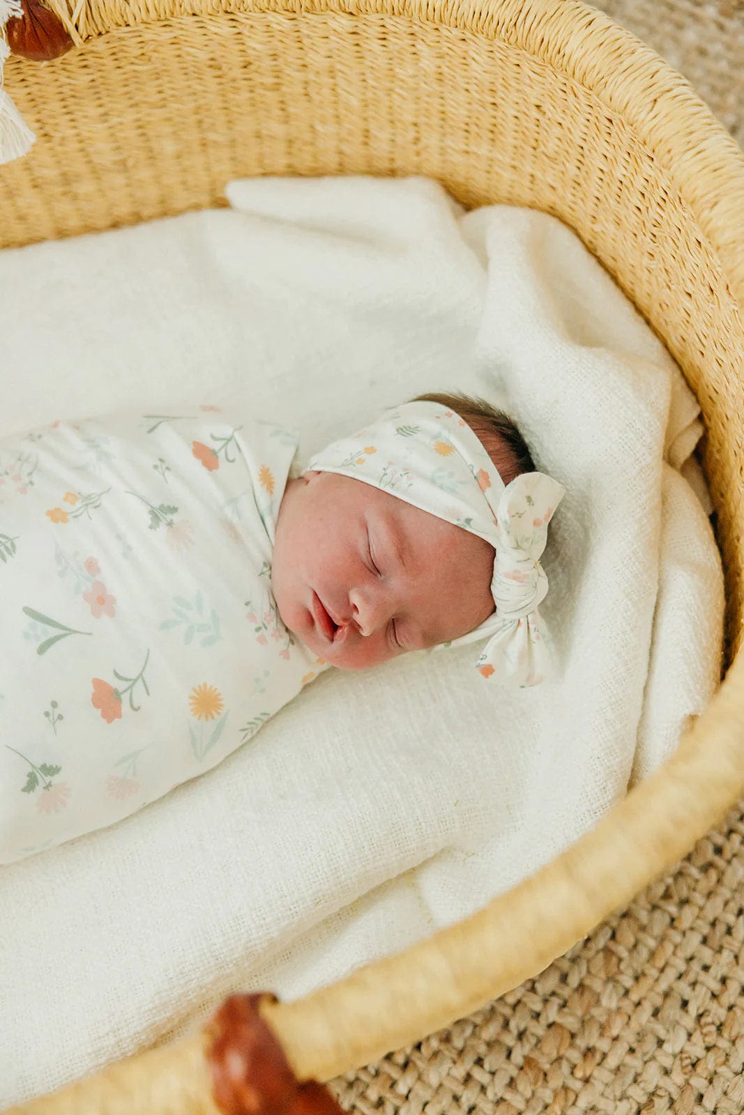 Mabel Knit Swaddle Blanket Copper Pearl Lil Tulips