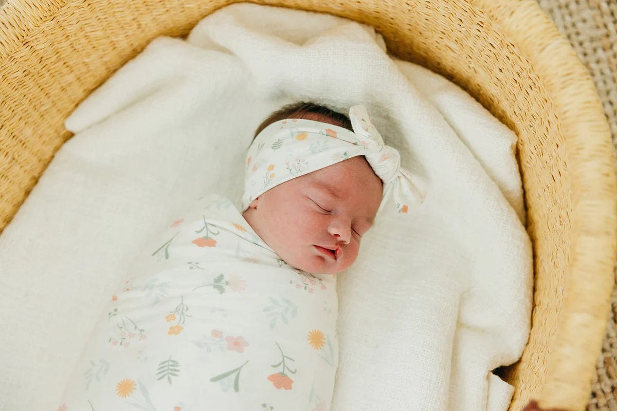 Mabel Knit Swaddle Blanket Copper Pearl Lil Tulips