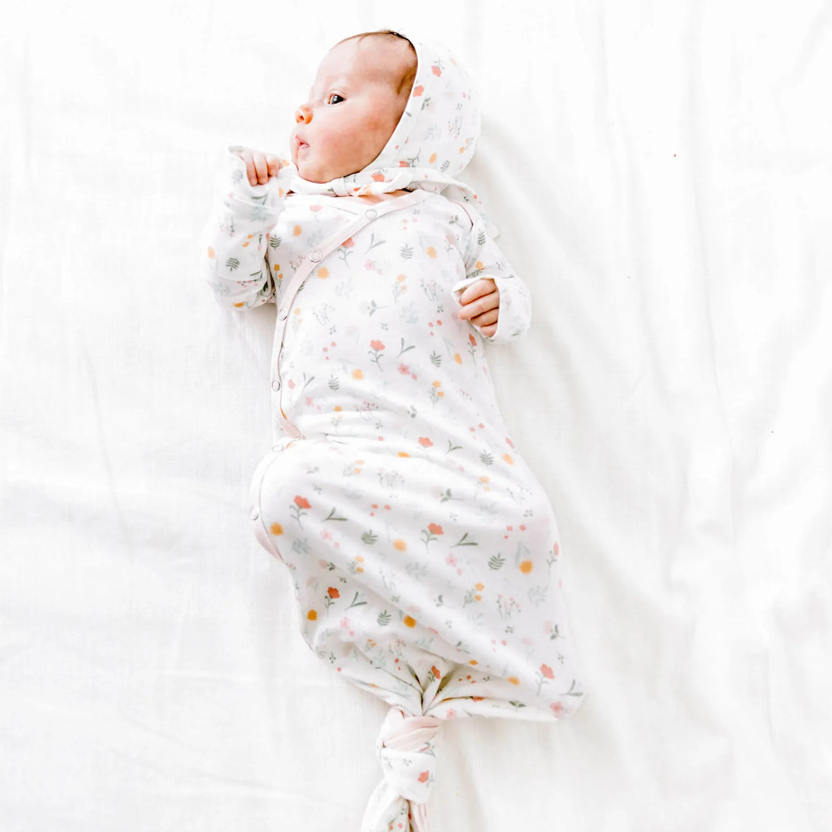 Mabel Newborn Knotted Gown Copper Pearl Lil Tulips