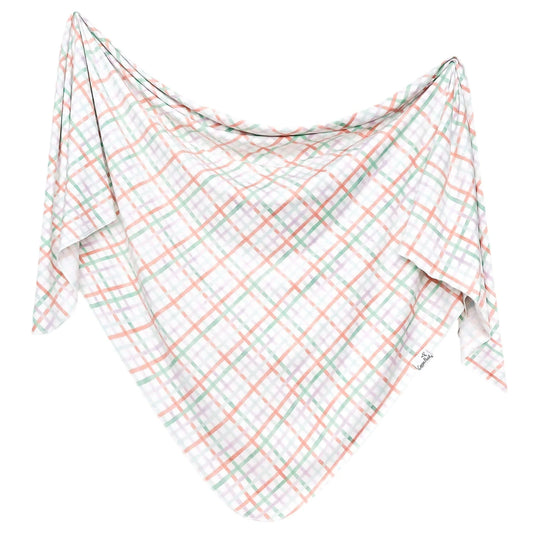 Madelyn Knit Swaddle Blanket Copper Pearl Lil Tulips